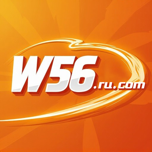 Banner w56.ru.com com futebol, slots e mesas de cassino ao vivo